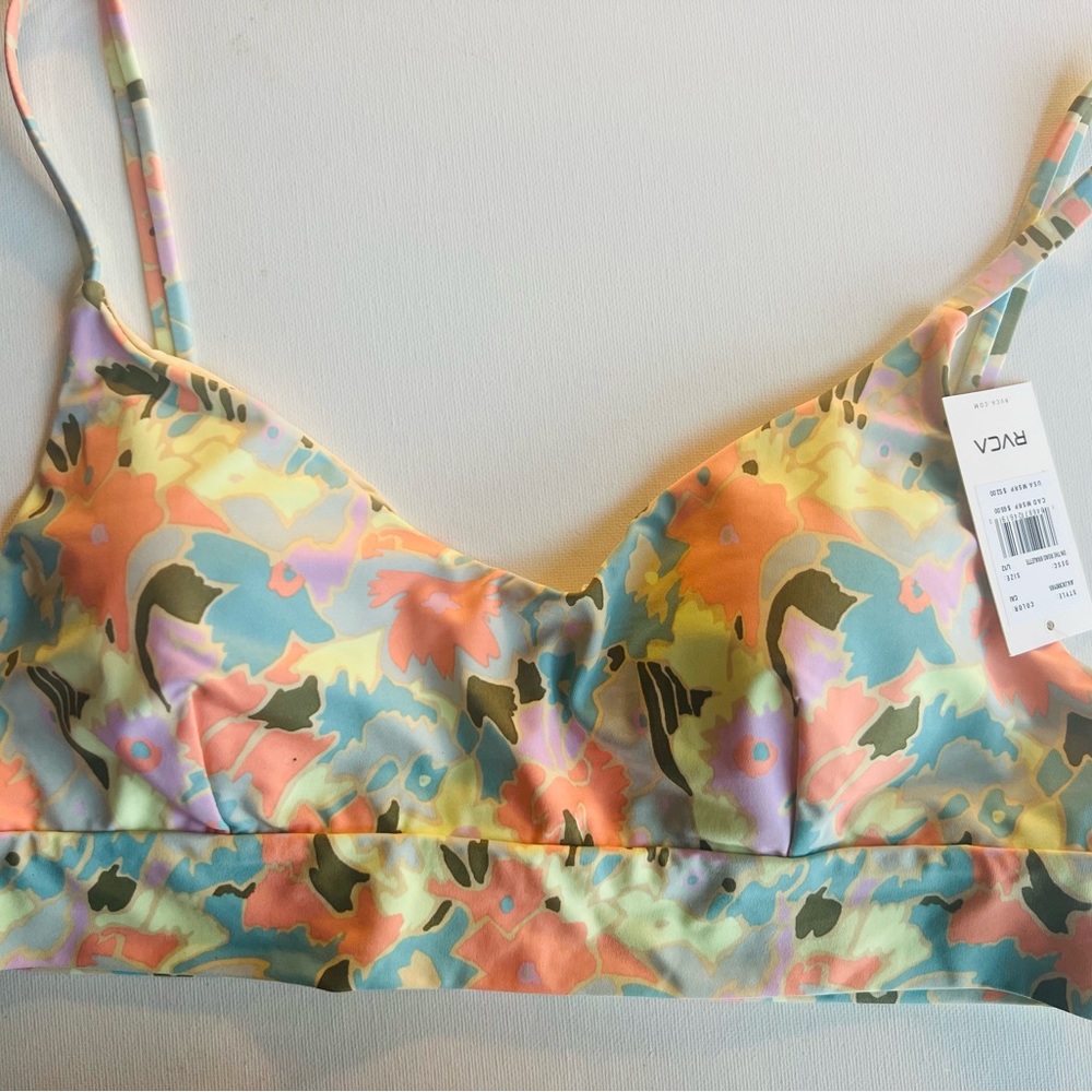 RVCA On The Road Slider Strap Bralette Bikini Top